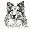 Sheltie tattoo design idea