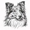 Sheltie tattoo design idea