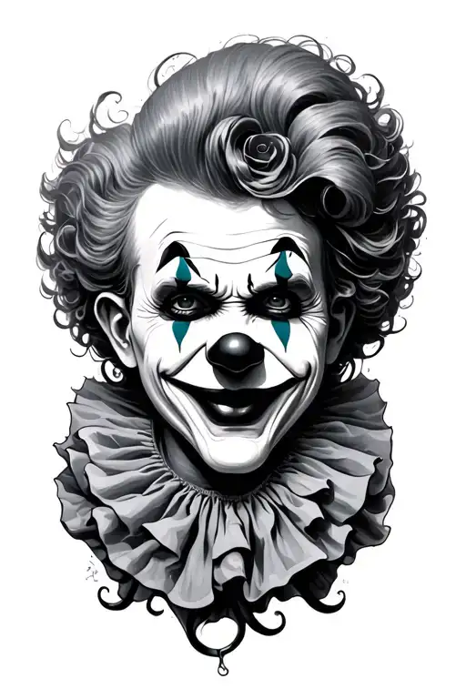 art the clown tattoo design idea
