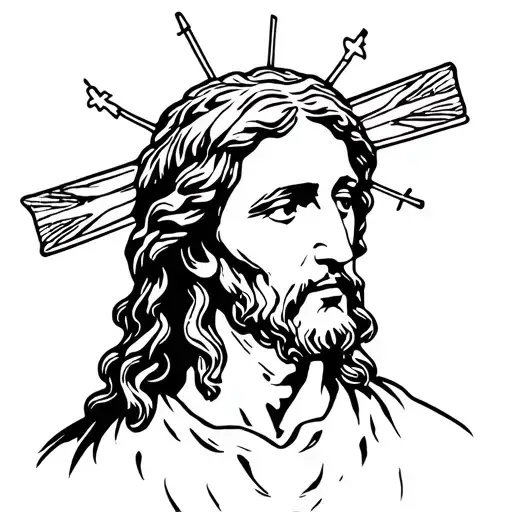 catholic jesus tattoo design idea