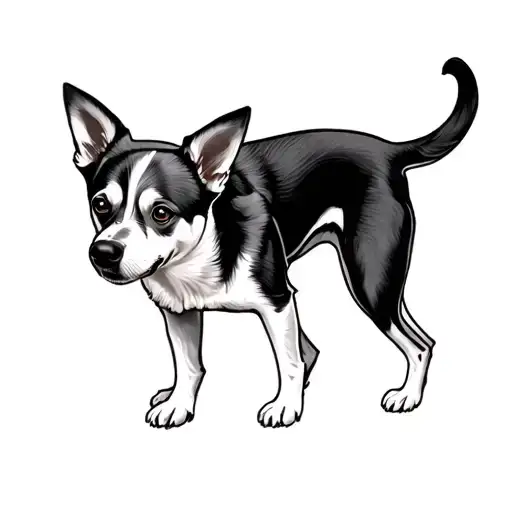 loved ones, pet dog, ambition tattoo design idea