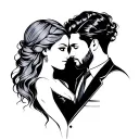 husband and wife tattoo design idea
