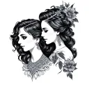 husband and wife tattoo design idea