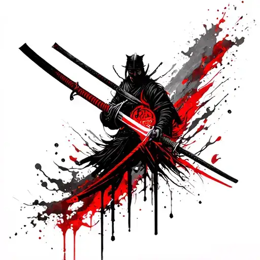 a ronin samurai, sword tattoo tattoo design idea