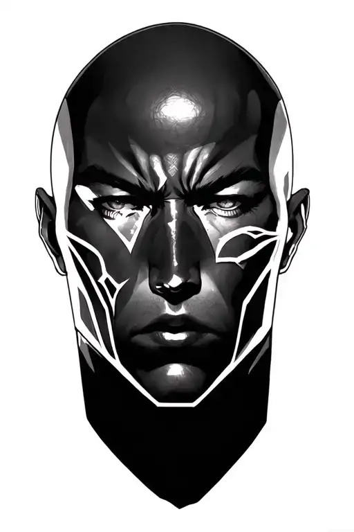 saitama serious mode tattoo design idea