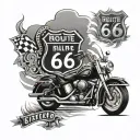 Route 66 tattoo design idea