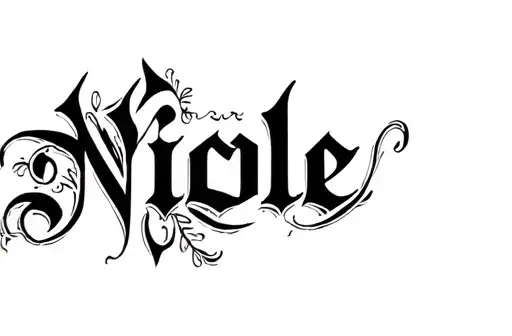 "Nicole " tattoo design idea