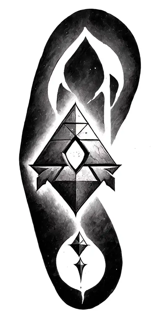 legend of zelda triforce tattoo design idea