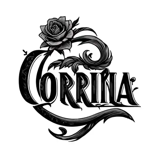 "Corrina" old school gangster tattoo design idea
