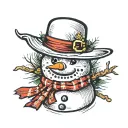 snowman tattoo design idea