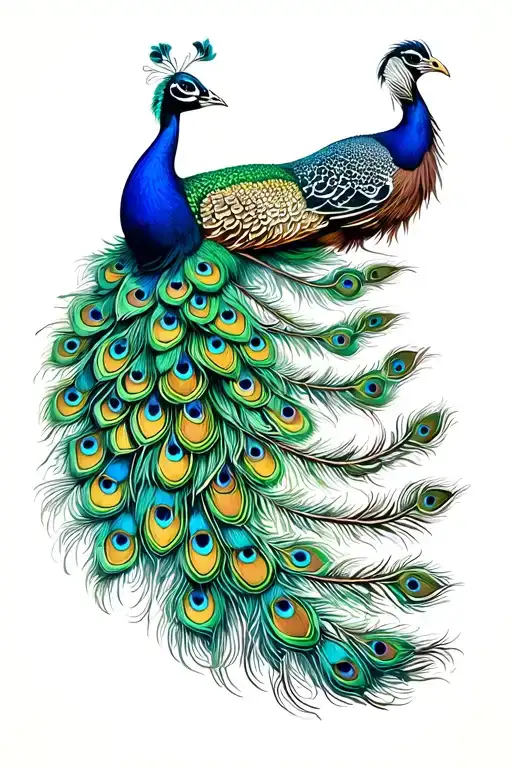 peacock, with the words rule breakers for life entertwined in the feathers tattoo design idea