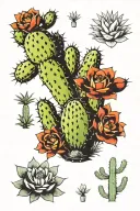 arizona cactus tattoo design idea