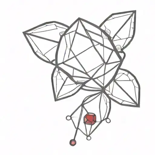 garnet gemstone tattoo design idea