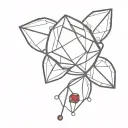 garnet gemstone tattoo design idea