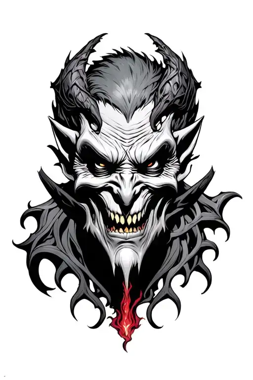 demons and evil tattoo design idea