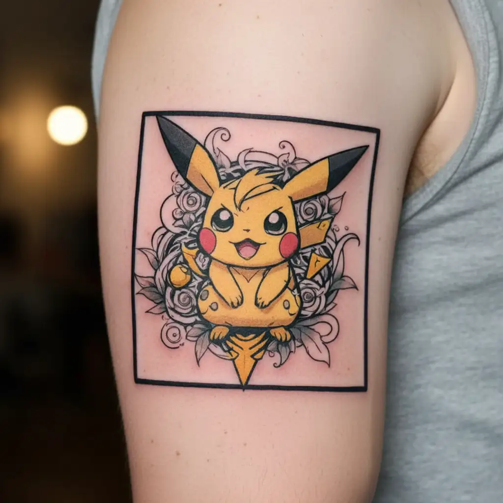 Pokemon Pikachu tattoo design idea