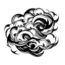 Akatsuki cloud tattoo design idea