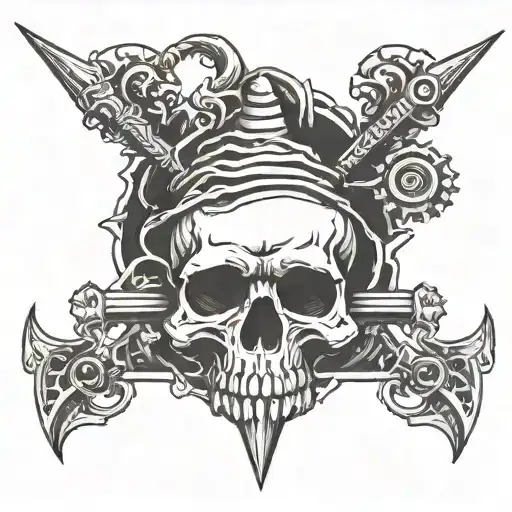 screw head tattoo design idea