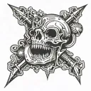 screw head tattoo design idea