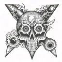 screw head tattoo design idea