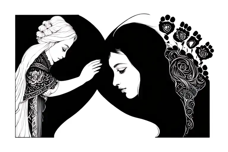 between should blades "you are worth far more than rubies" Proverbs 31:18 each blade a footprint of two daughters tattoo design idea