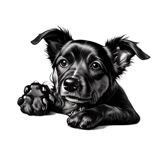 Millie with dog paws tattoo design tattoo design idea