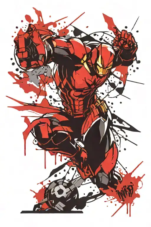 Marvels avengers characters tattoo design idea