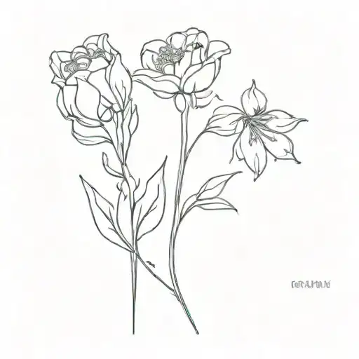 may birth flower tattoo design idea