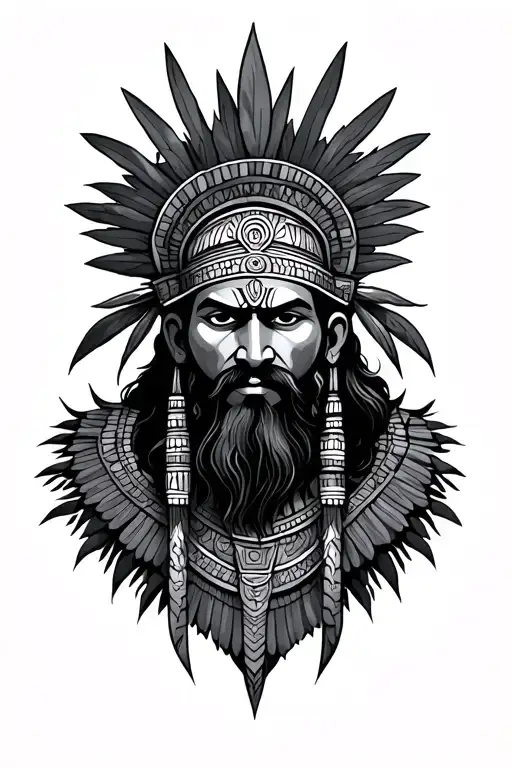 inca god inti tattoo design idea
