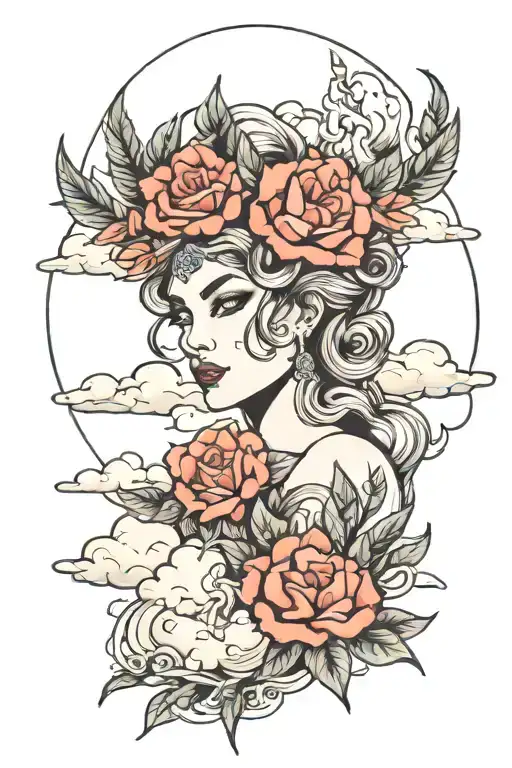 Jessica clouds tattoo design idea