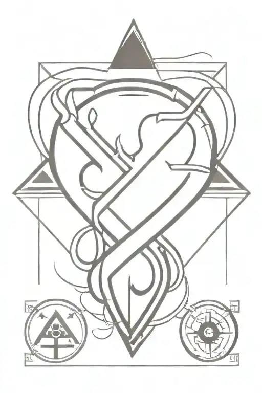 Flamengo Regatta Club symbol with a human heart also showing the 3 Libertadores that the team won tattoo design idea