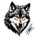 Wolf tattoo design idea