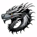 Cyber Dragon tattoo design idea