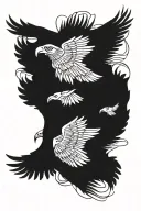 eagle flying tattoo design idea
