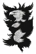 eagle flying tattoo design idea