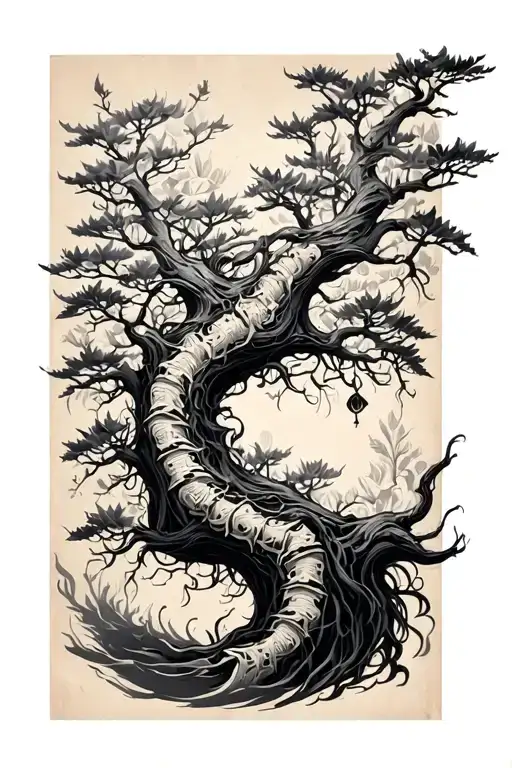 bodhi tree spine tattoo tattoo design idea