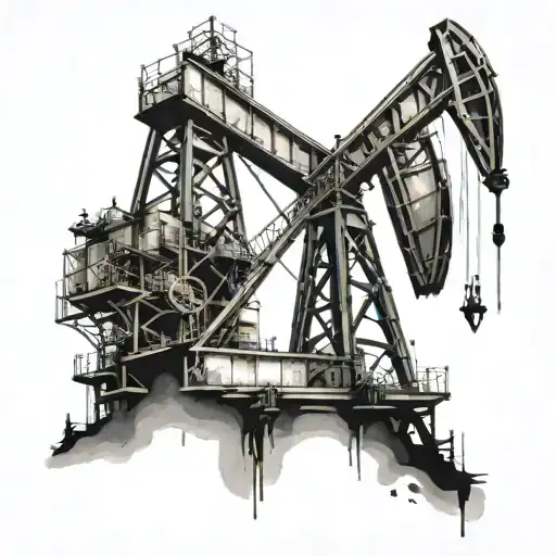 oil rig tattoo design idea