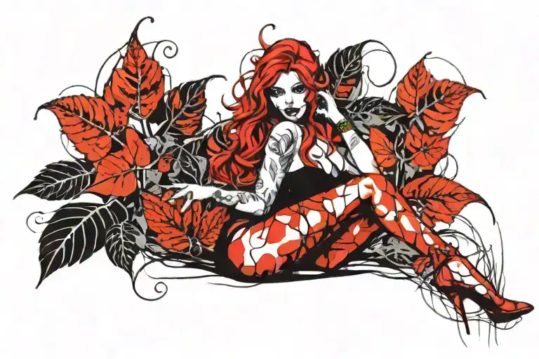 poison ivy vines tattoo design idea