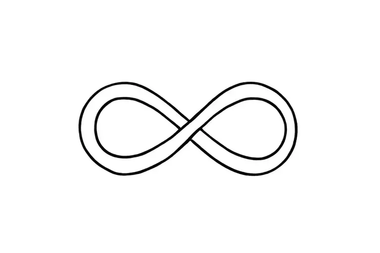 infinity symbol with name tattoo design idea