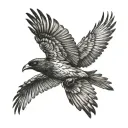 flock crows flying upwards tattoo design idea