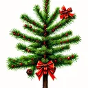 Christmas tree tattoo design idea