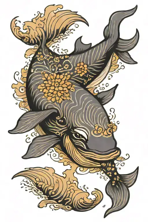 whale tattoo design idea