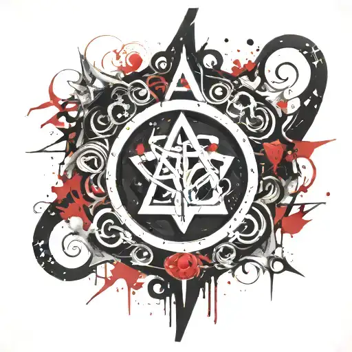 Alpha Omega symbols armband epic tattoo design idea