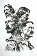 Jesus and Hitler  tattoo design idea