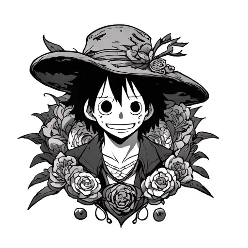 one piece anime tattoo design idea