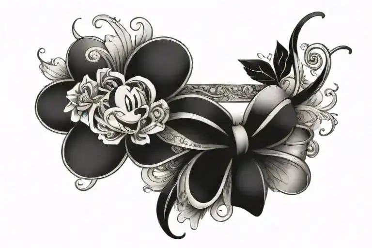Disney garter band elegantly tattoo design idea
