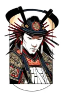 samurai warrior tattoo design idea