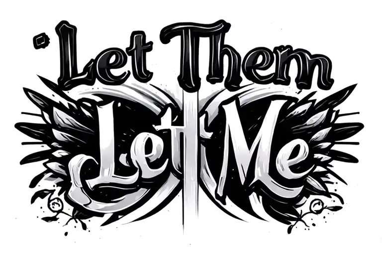"Let Them  Let Me" Peace sign tattoo design idea