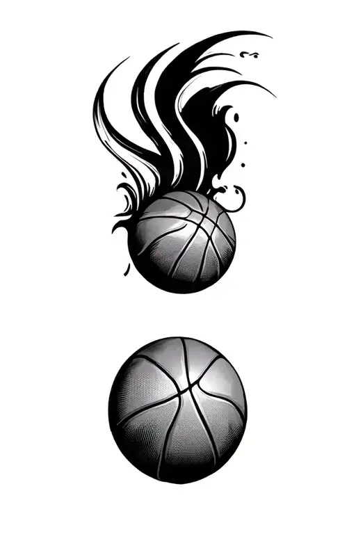 Basketball ball tattoo design idea