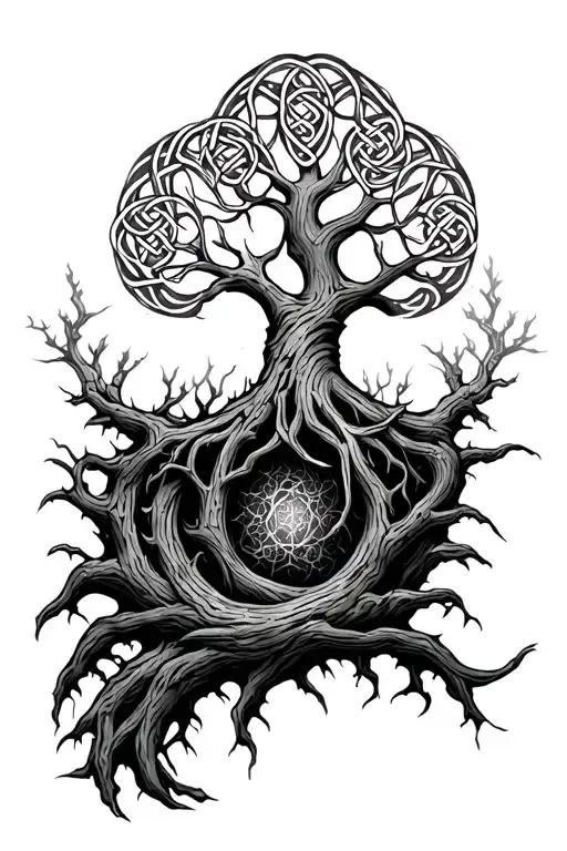 Celtic tree of life design tattoo design idea